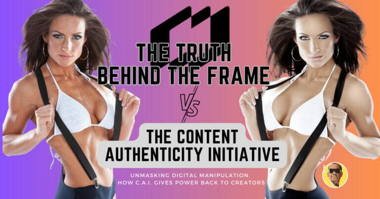 Cover Banner for blog post featuring symbolic representation of Content Authenticity Initiative and digital photo manipulation